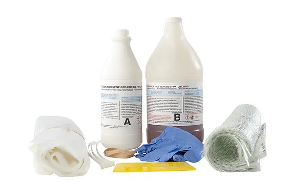 Patch.Kit - DN150mm - 1000mm length, 1.050 g/m² Fibreglass matting with Silicate Resin